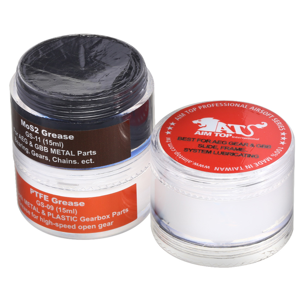 AIM Top 3in1 Airsoft Grease / Schmiermittel Set mit Silikon / MoS2 / PTFE 45ml Bild 1