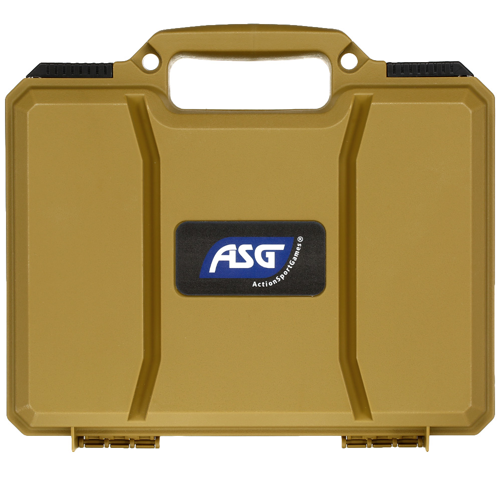 ASG Polymer Pistol Case Pistolenkoffer 31 x 27 x 7,5 cm PnP-Schaumstoff RAL8000 grünbraun Bild 2