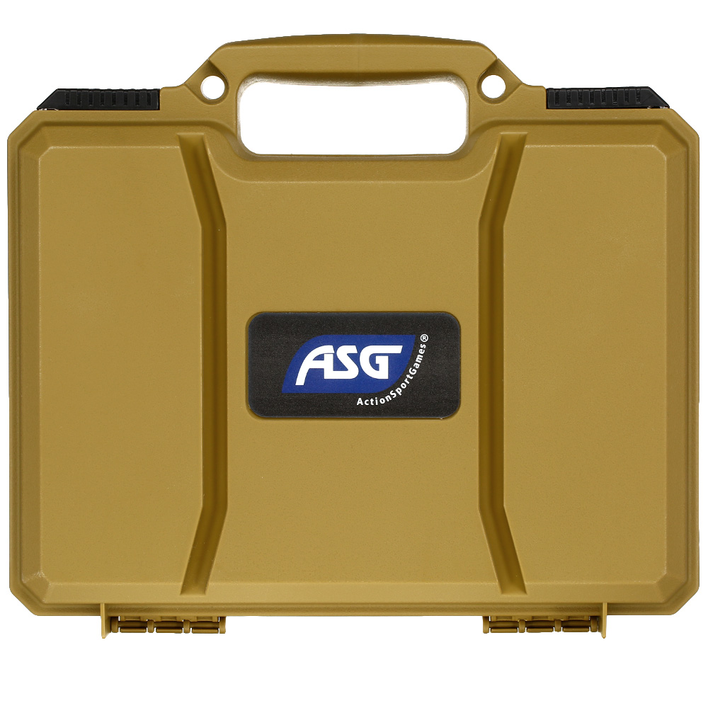 ASG Polymer Pistol Case Pistolenkoffer 31 x 27 x 7,5 cm PnP-Schaumstoff RAL8000 grnbraun Bild 1