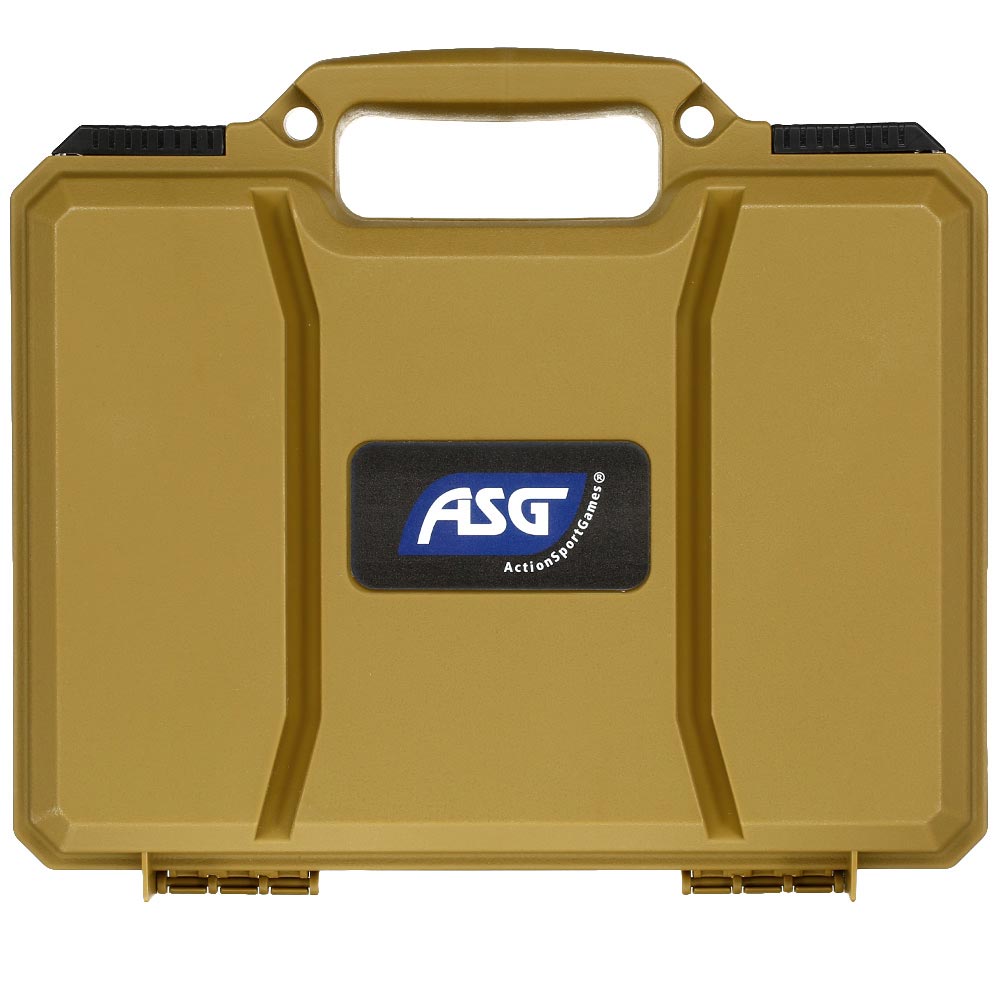 ASG Polymer Pistol Case Pistolenkoffer 31 x 27 x 7,5 cm Waben-Schaumstoff RAL8000 grnbraun Bild 2