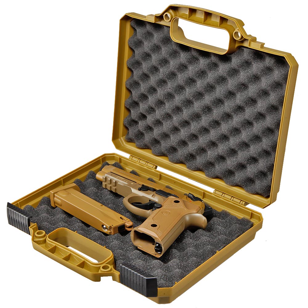 ASG Polymer Pistol Case Pistolenkoffer 31 x 27 x 7,5 cm Waben-Schaumstoff RAL8000 grnbraun Bild 5