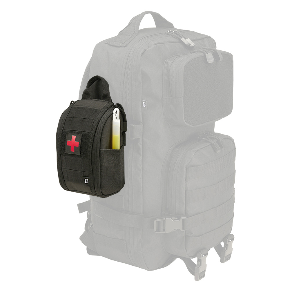 Brandit Medic-Zubehrtasche Molle First Aid Pouch Premium schwarz 17 x 10,5 x 6 cm Bild 1