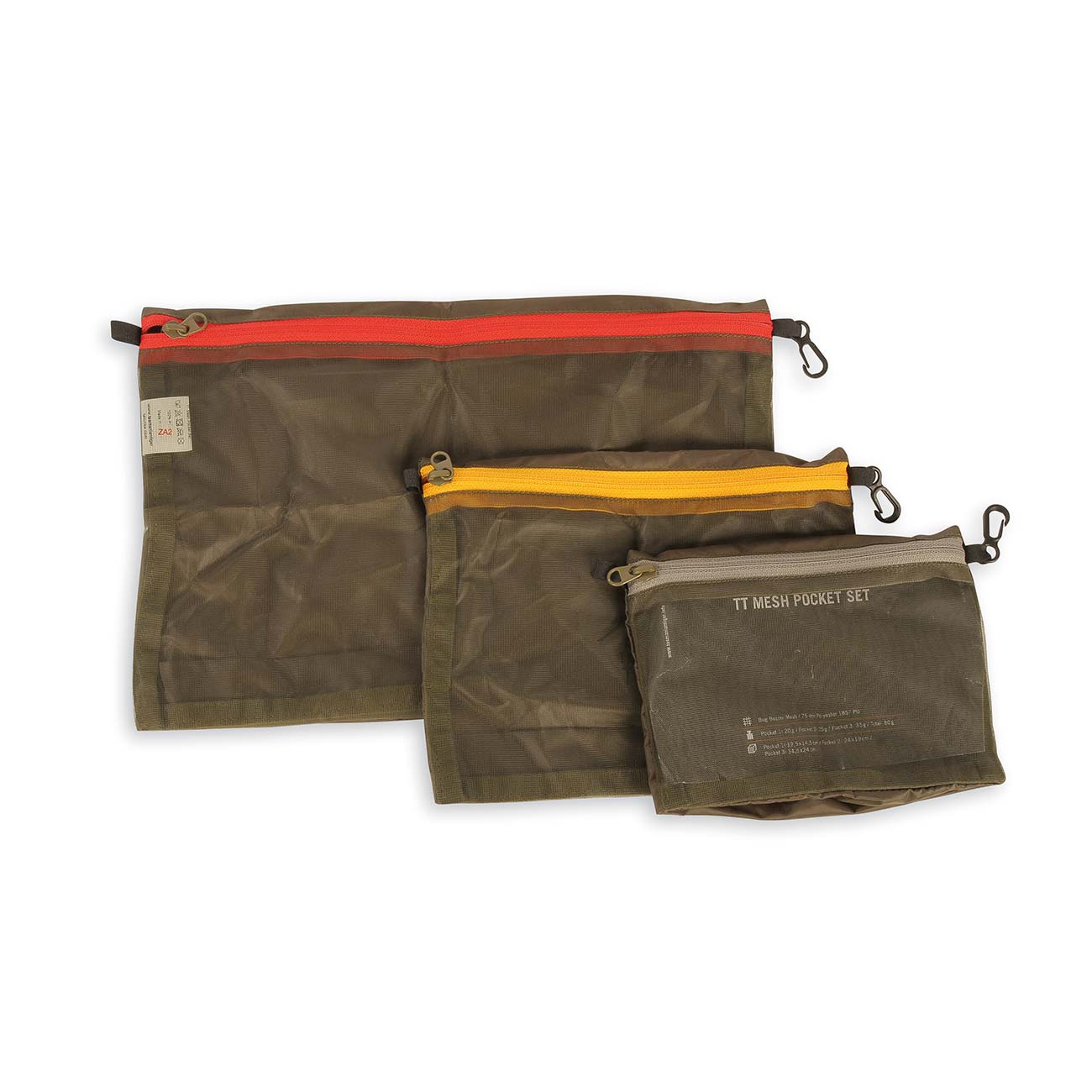 Tasmanian Tiger TT Mesh Pocket Set Organizer Netztaschen in drei Größen Olive