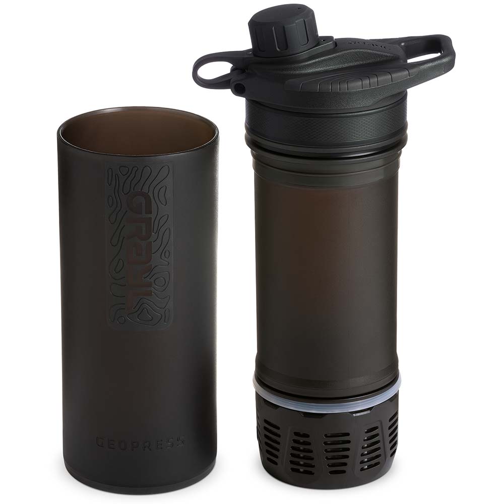 Grayl GeoPress Wasserfilter Trinkflasche 710 ml black - für Wandern, Camping, Outdoor, Survival Bild 1