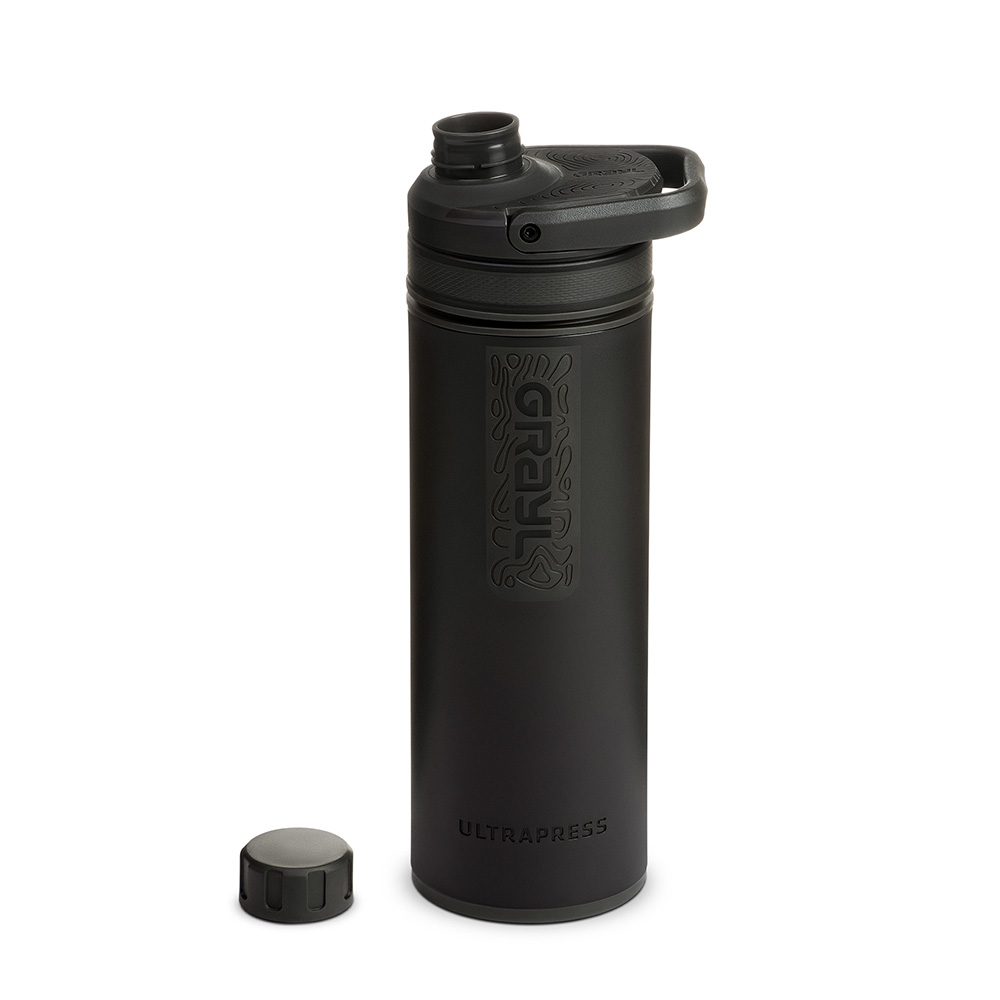 Grayl UltraPress Wasserfilter Trinkflasche 500 ml covert black - für Wandern, Camping, Outdoor, Survival Bild 1