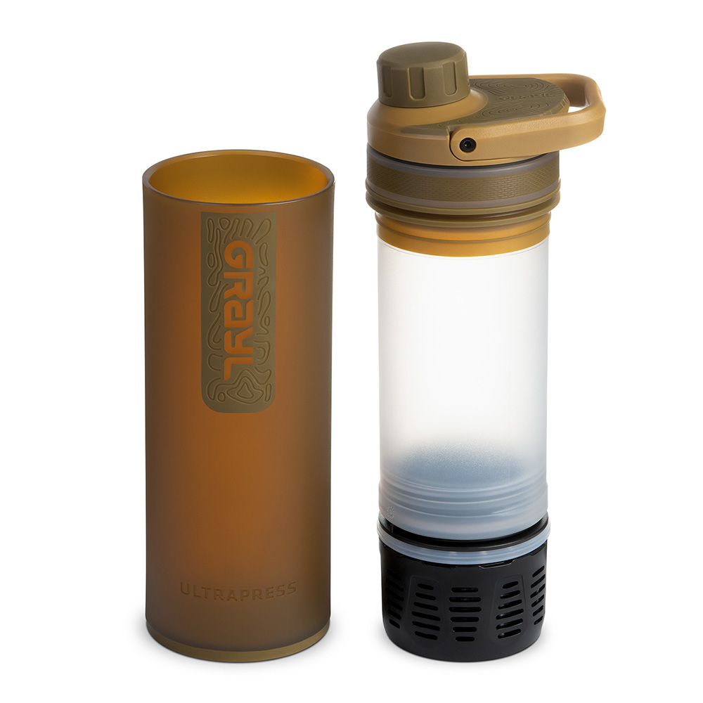 Grayl UltraPress Wasserfilter Trinkflasche 500 ml coyote brown - fr Wandern, Camping, Outdoor, Survival Bild 1