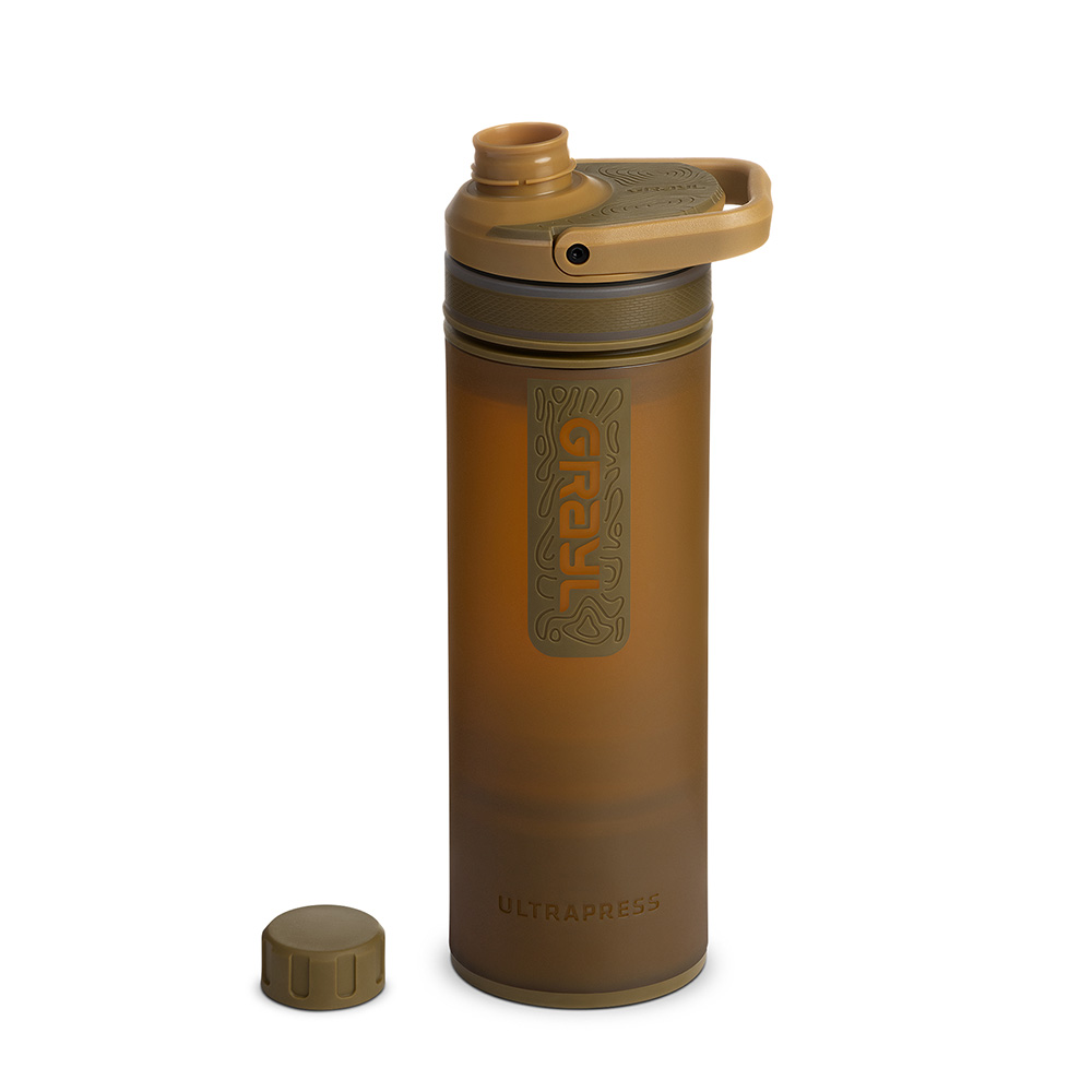 Grayl UltraPress Wasserfilter Trinkflasche 500 ml coyote brown - fr Wandern, Camping, Outdoor, Survival Bild 2