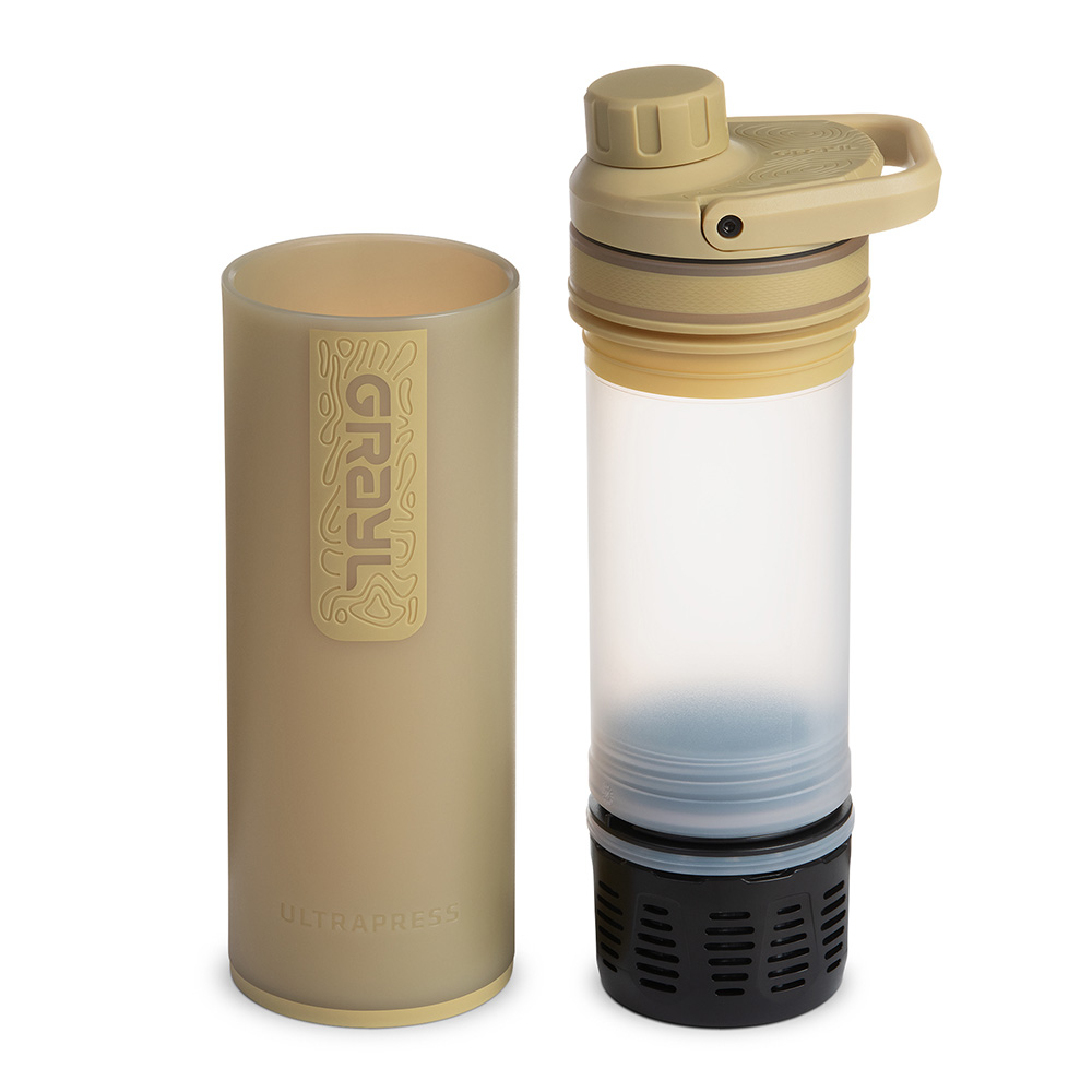 Grayl UltraPress Wasserfilter Trinkflasche 500 ml desert tan - fr Wandern, Camping, Outdoor, Survival Bild 1