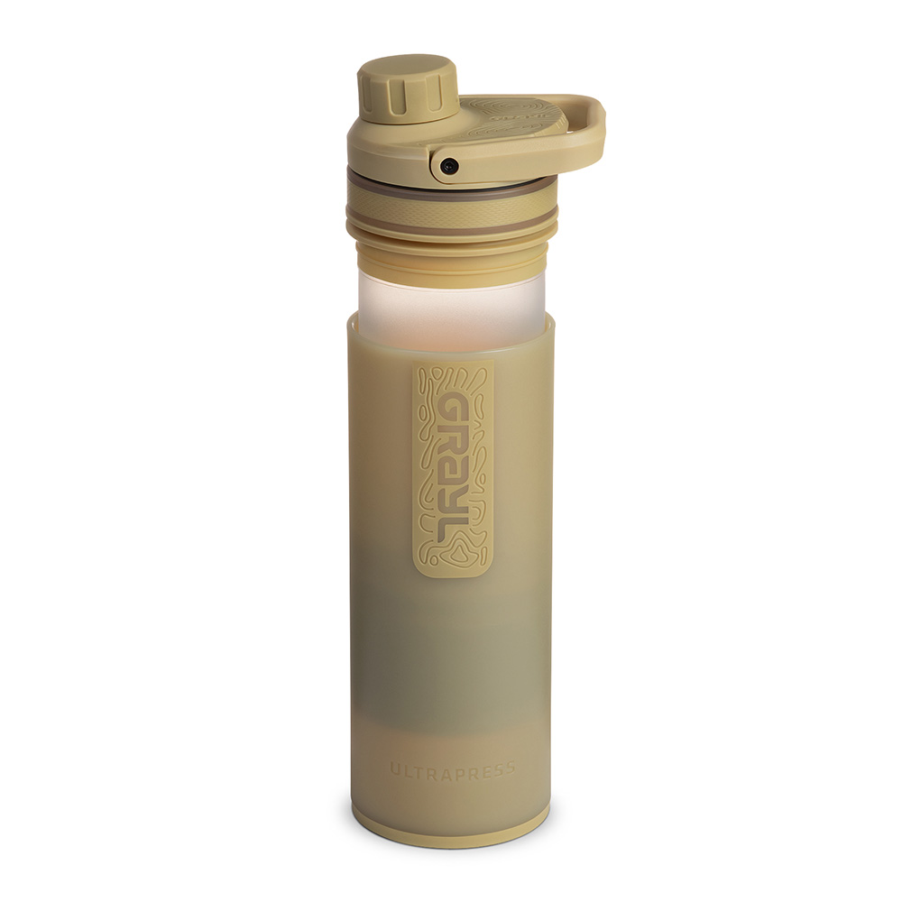 Grayl UltraPress Wasserfilter Trinkflasche 500 ml desert tan - fr Wandern, Camping, Outdoor, Survival Bild 3