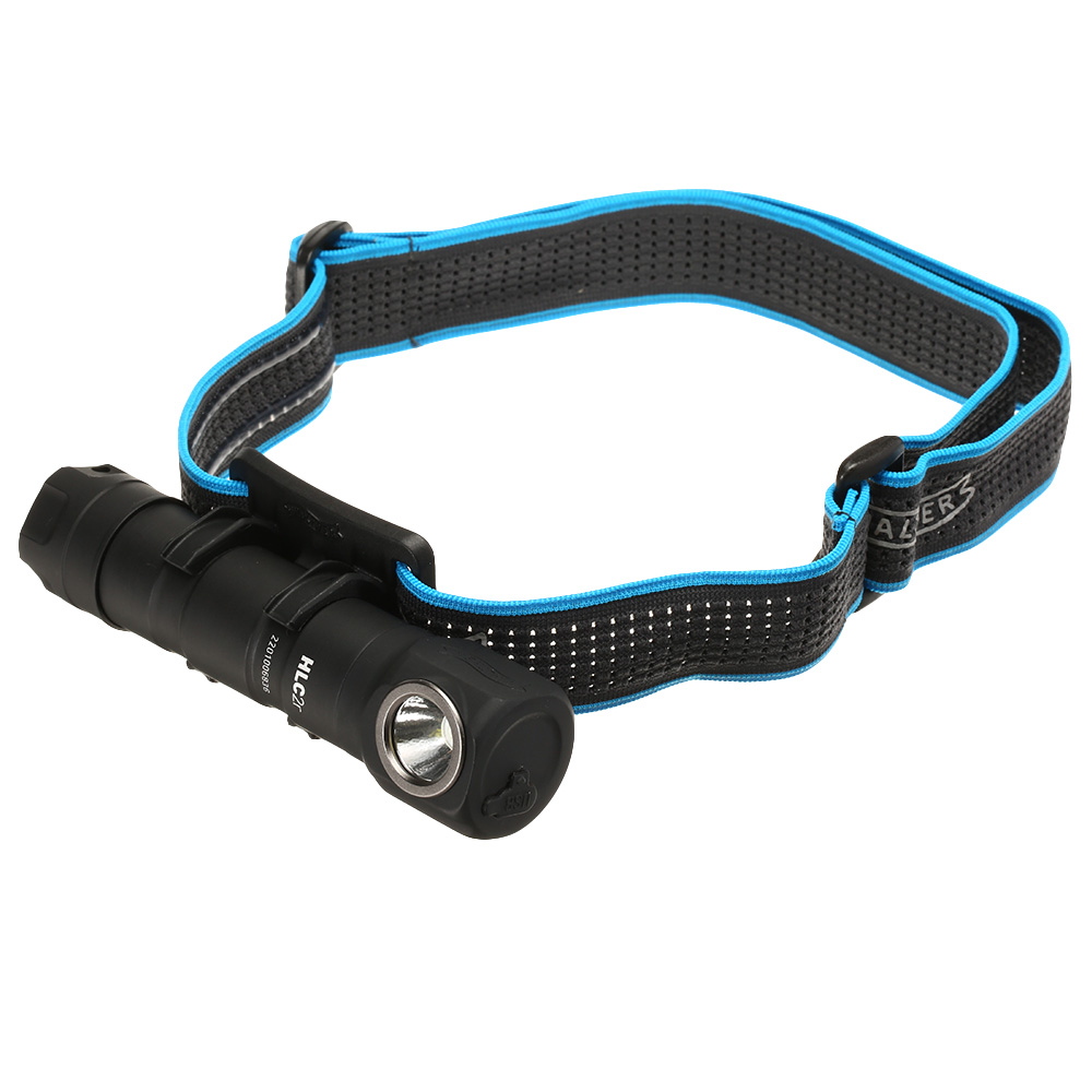 Walther LED-Stirnlampe HLC2r 1000 Lumen mit Rotlicht schwarz inkl. MOLLE-Clip Bild 1