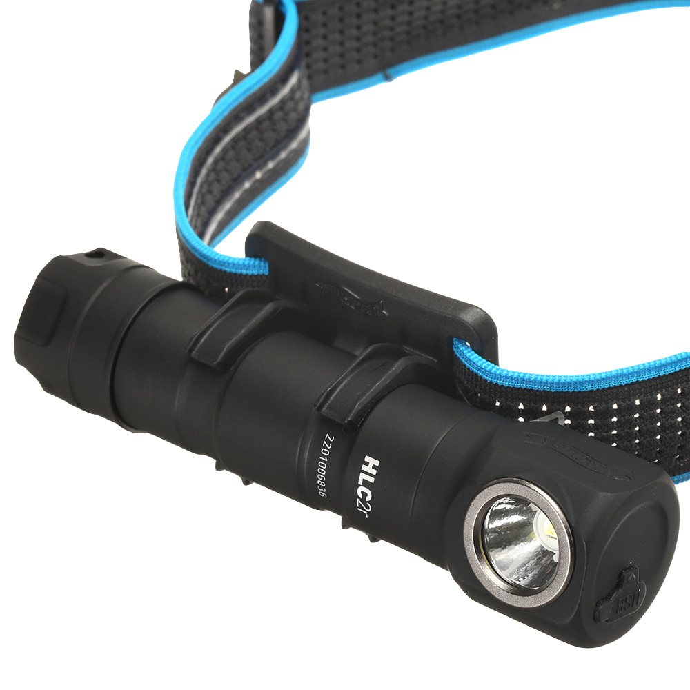 Walther LED-Stirnlampe HLC2r 1000 Lumen mit Rotlicht schwarz inkl. MOLLE-Clip Bild 1