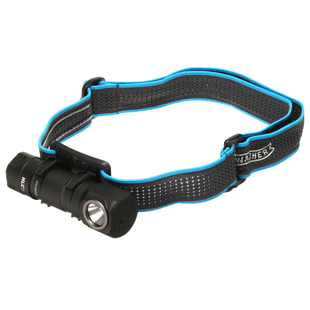 Walther LED-Stirnlampe HLC1r 500 Lumen mit Rotlicht schwarz inkl. MOLLE-Clip Bild 1