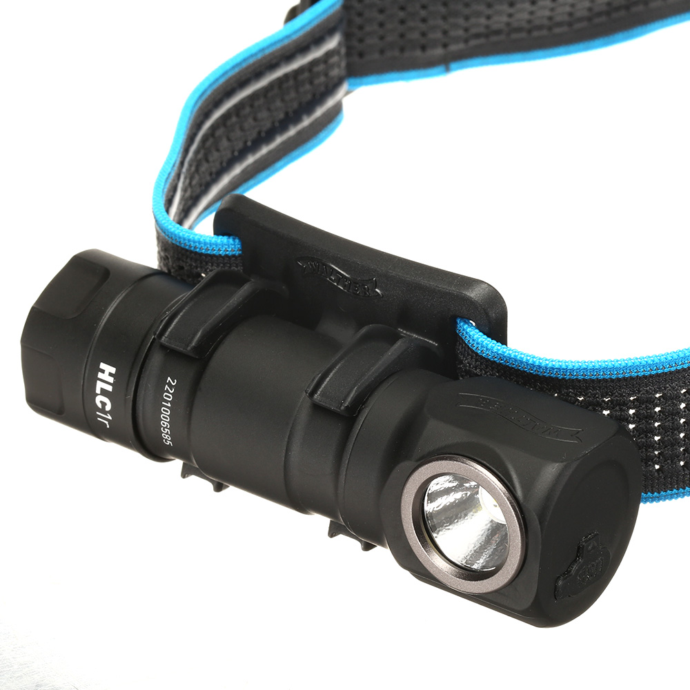 Walther LED-Stirnlampe HLC1r 500 Lumen mit Rotlicht schwarz inkl. MOLLE-Clip Bild 1