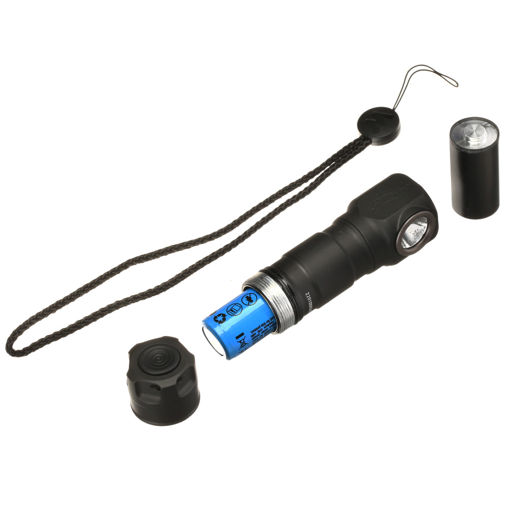 Walther LED-Stirnlampe HLC1r 500 Lumen mit Rotlicht schwarz inkl. MOLLE-Clip Bild 1
