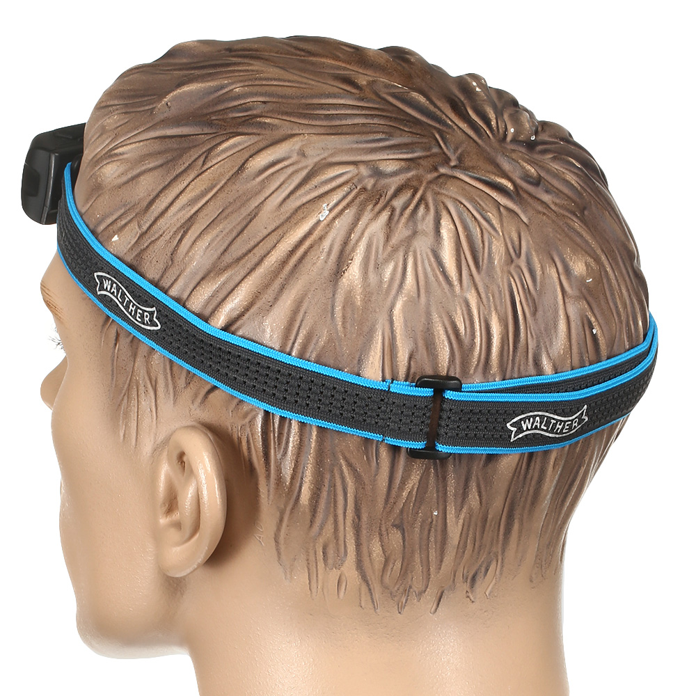 Walther Kopflampe HLi1r 170 Lumen mit Akku und Rotlicht schwarz/blau Bild 1
