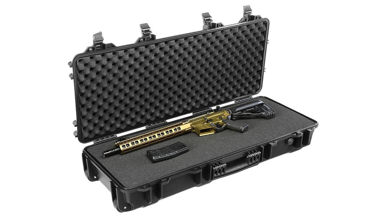 ASG Large Hard Case Waffenkoffer / Trolley 98 x 43 x 18 cm PnP-Schaumstoff schwarz Bild 4