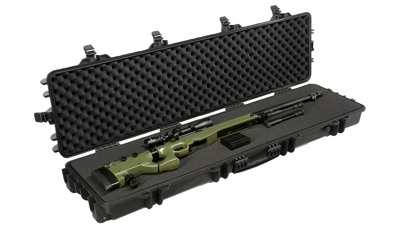 ASG X-Large Hard Case Waffenkoffer / Trolley 139 x 39,5 x 16 cm PnP-Schaumstoff schwarz Bild 4