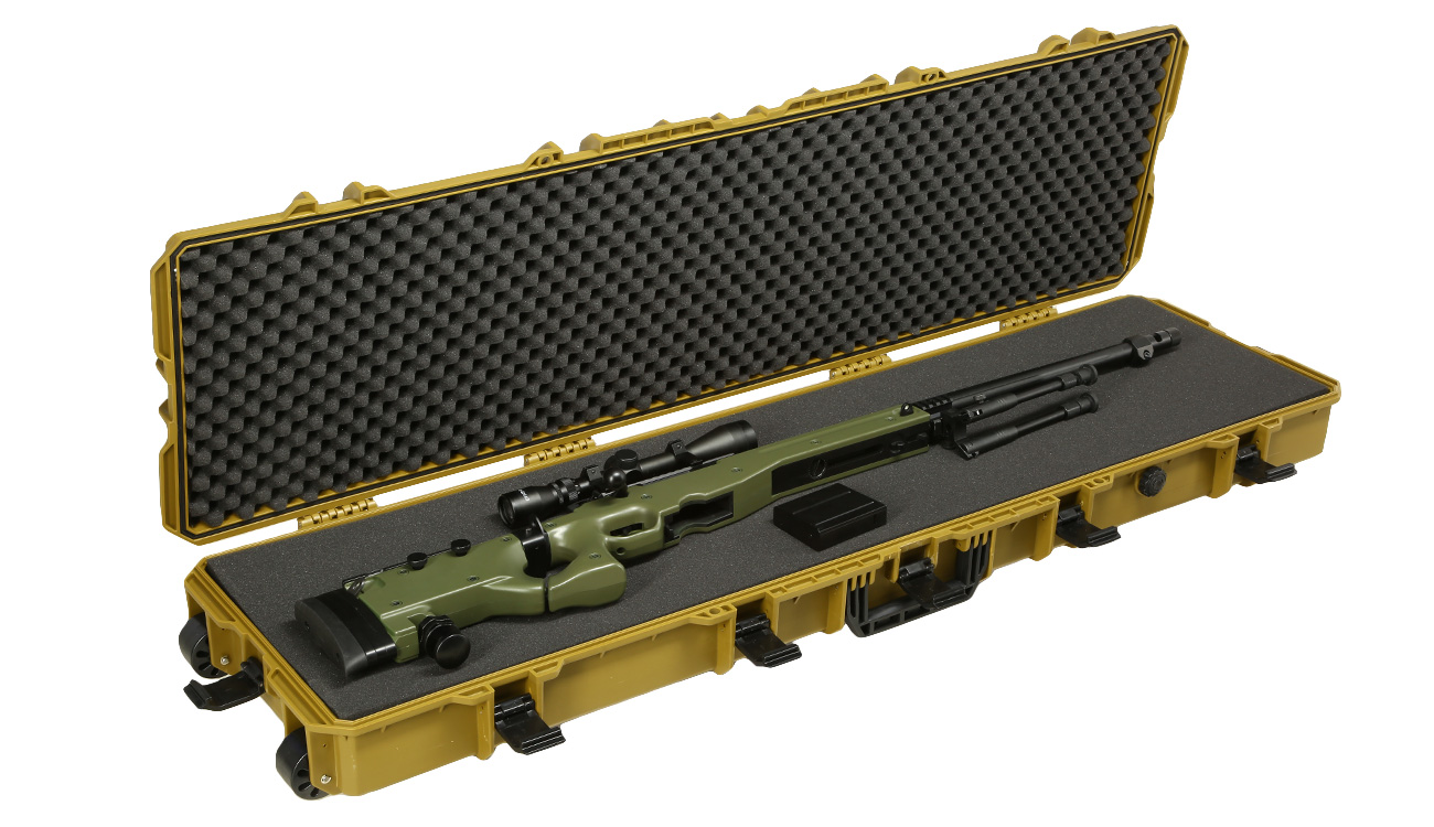 ASG X-Large Polymer Hard Case Waffenkoffer / Trolley 136 x 40 x 14 cm PnP-Schaumstoff RAL8000 Bild 4