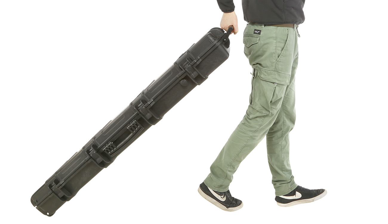 ASG X-Large Polymer Hard Case Waffenkoffer / Trolley 136 x 40 x 14 cm PnP-Schaumstoff schwarz Bild 11