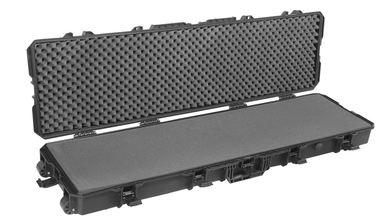 ASG X-Large Polymer Hard Case Waffenkoffer / Trolley 136 x 40 x 14 cm PnP-Schaumstoff schwarz Bild 5