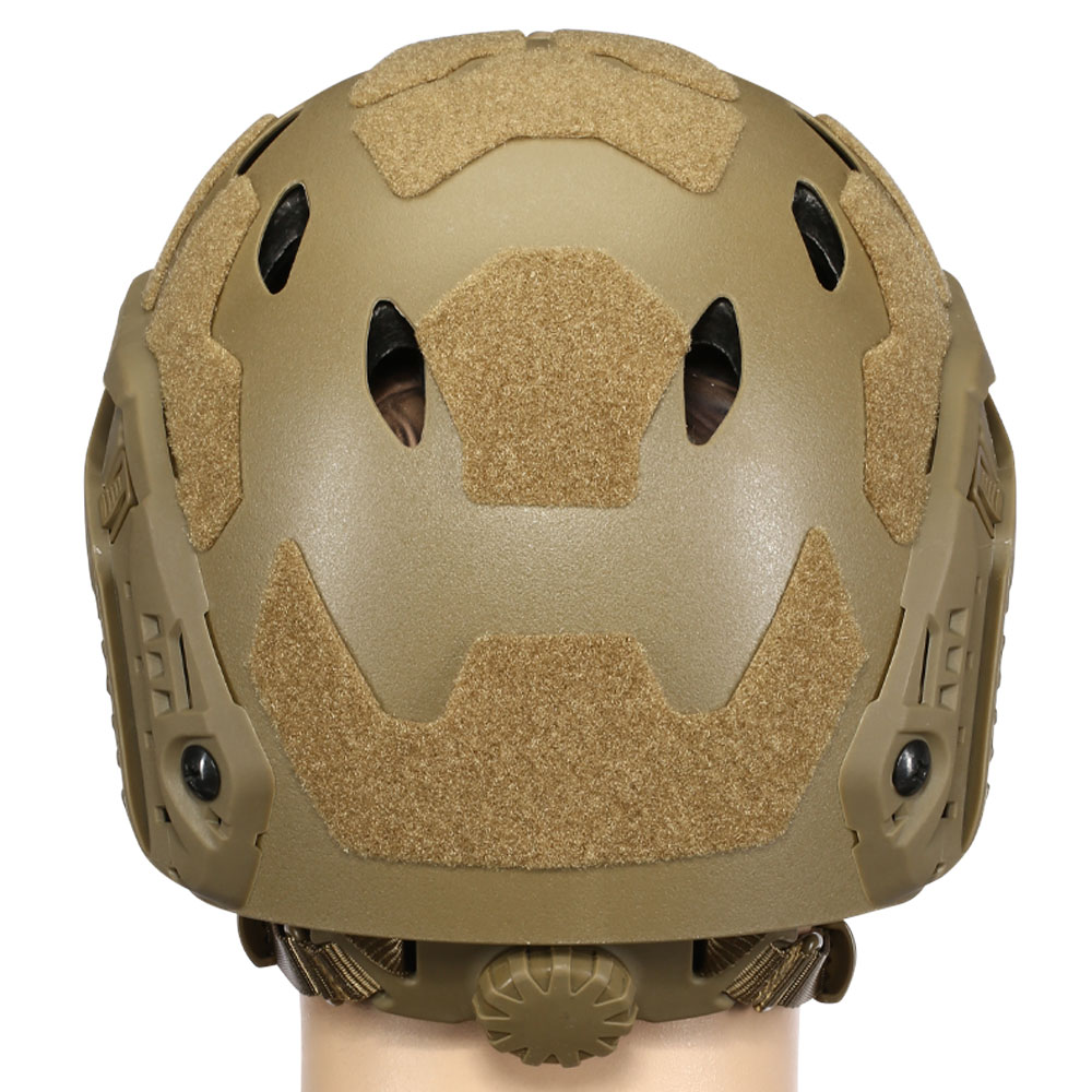 Nuprol FAST Railed SF Air Airsoft Helm mit NVG Mount tan Bild 4