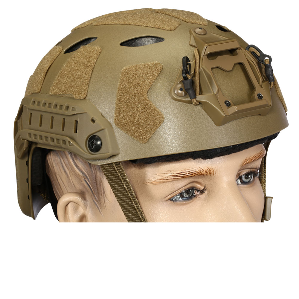 Nuprol FAST Railed SF Air Airsoft Helm mit NVG Mount tan Bild 5