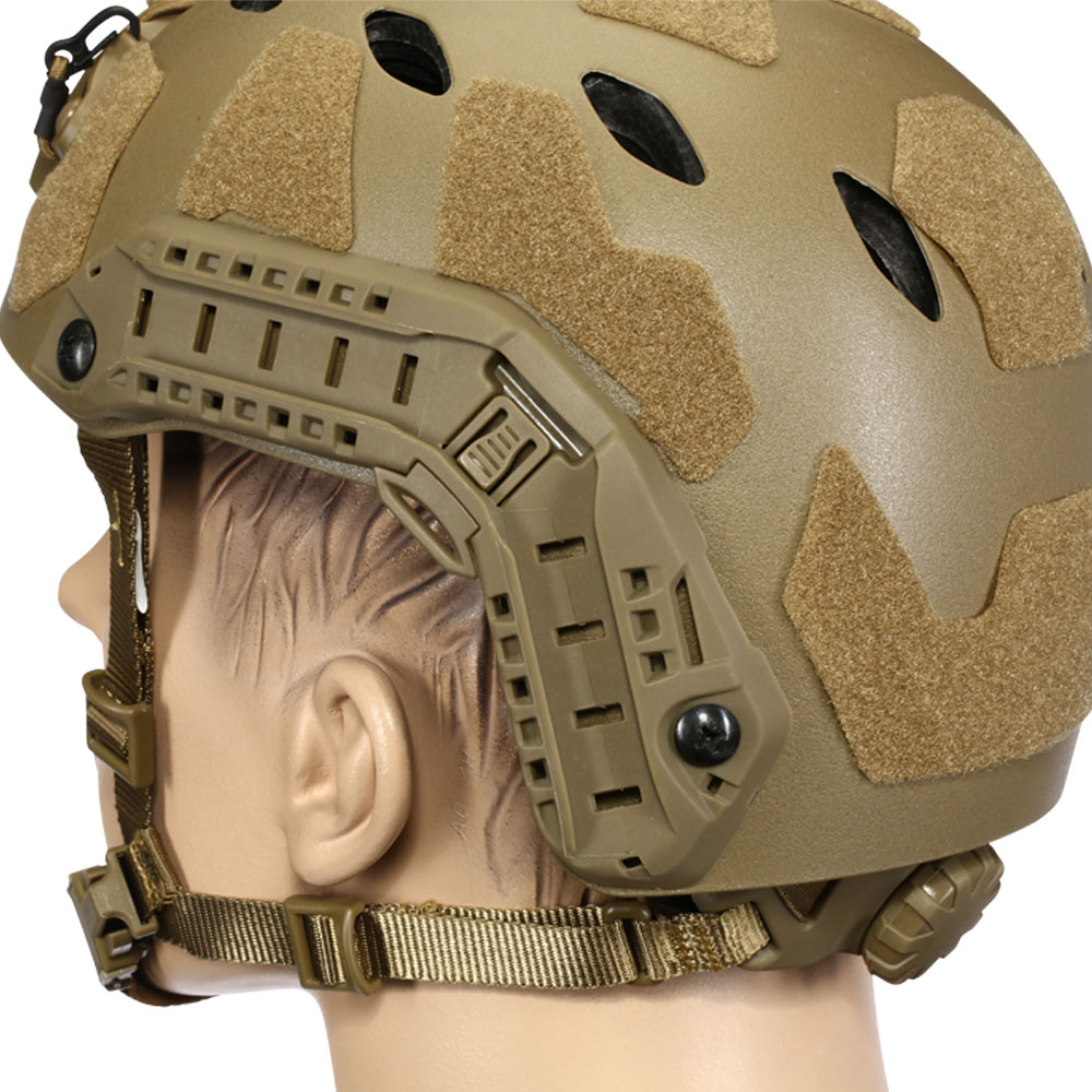 Nuprol FAST Railed SF Air Airsoft Helm mit NVG Mount tan Bild 7