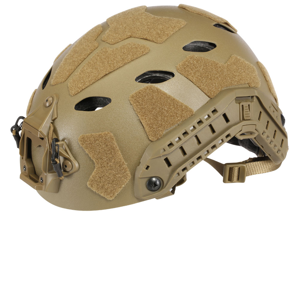 Nuprol FAST Railed SF Air Airsoft Helm mit NVG Mount tan Bild 8