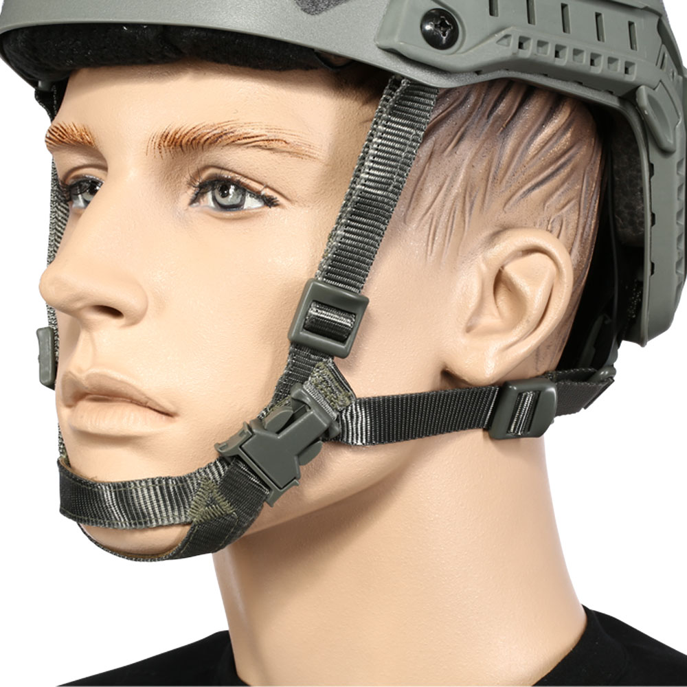 Nuprol Airsoft Helm FAST Railed SF Air mit NVG Mount grau Bild 6