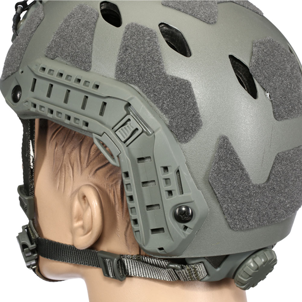 Nuprol Airsoft Helm FAST Railed SF Air mit NVG Mount grau Bild 7