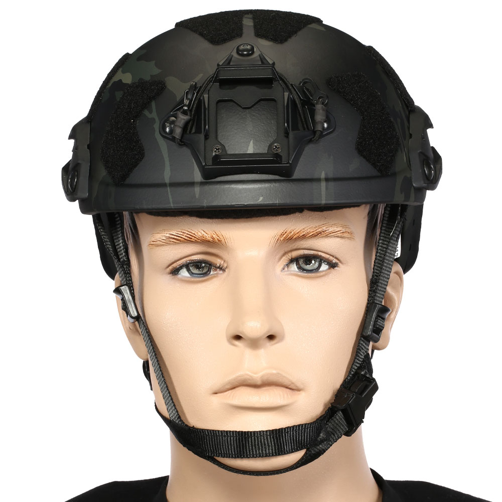 Nuprol Airsoft Helm FAST Railed SF mit NVG Mount Black MC-Camo Bild 2