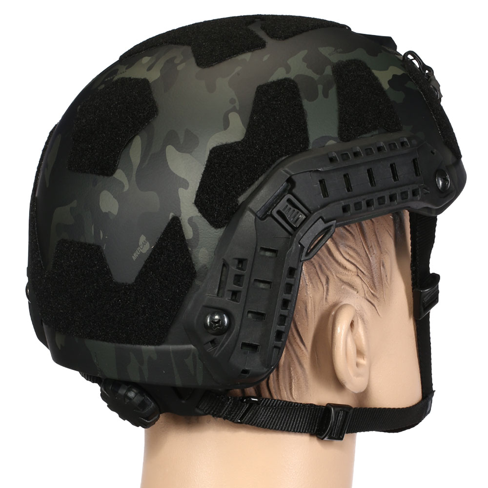 Nuprol FAST Railed SF Airsoft Helm mit NVG Mount Black MC-Camo Bild 3