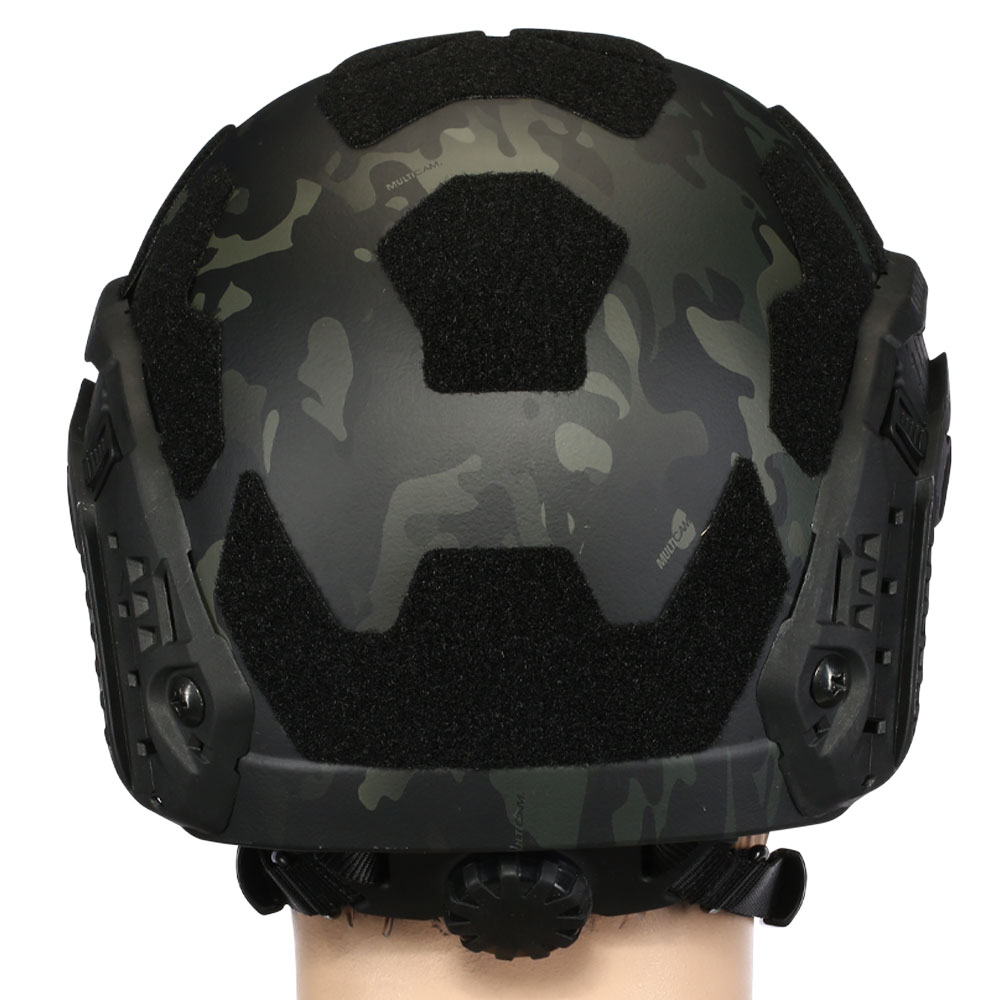 Nuprol FAST Railed SF Airsoft Helm mit NVG Mount Black MC-Camo Bild 4