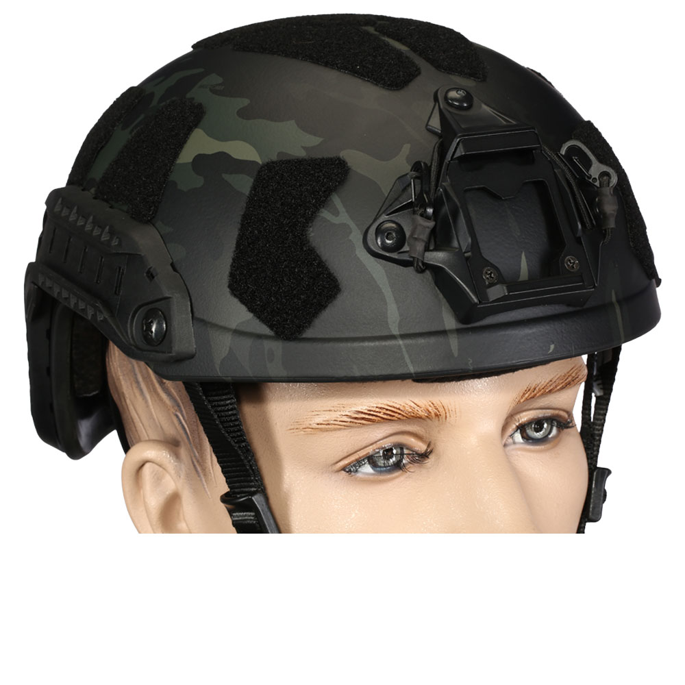 Nuprol FAST Railed SF Airsoft Helm mit NVG Mount Black MC-Camo Bild 5