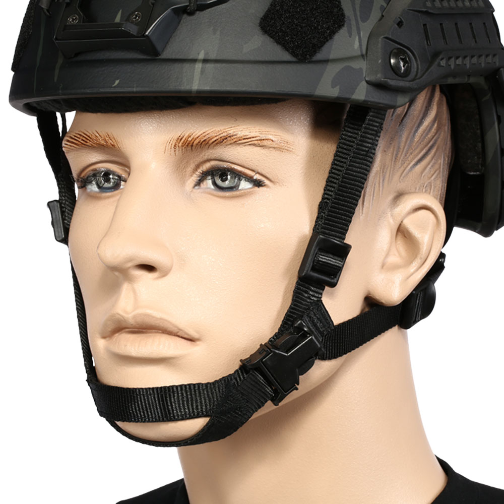 Nuprol Airsoft Helm FAST Railed SF mit NVG Mount Black MC-Camo Bild 6