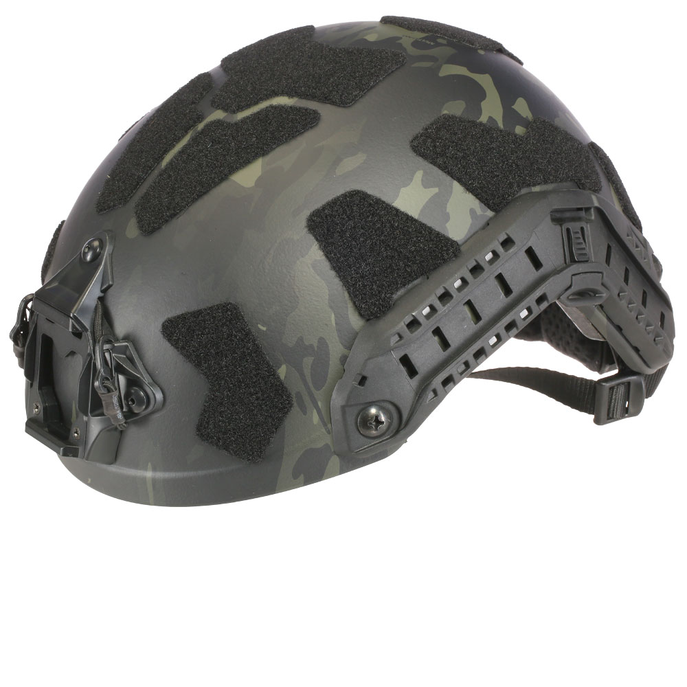 Nuprol FAST Railed SF Airsoft Helm mit NVG Mount Black MC-Camo Bild 8