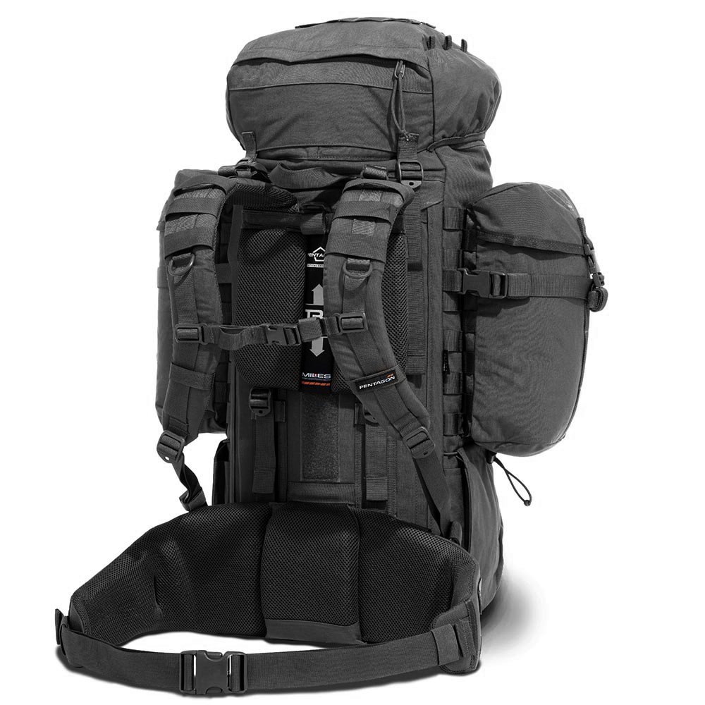 Pentagon Rucksack Deos 65 Liter schwarz inkl. Regenschutz Bild 1