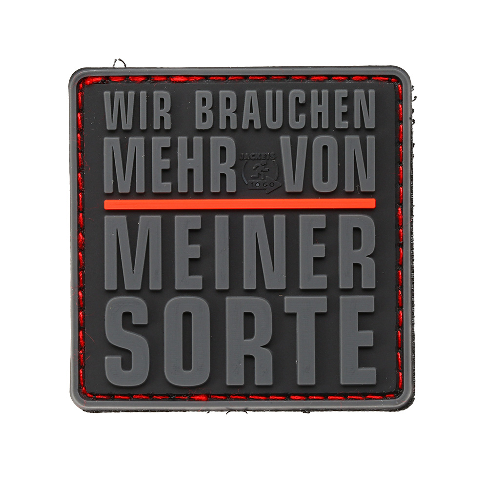 JTG 3D Rubber Patch mit Klettflche Wir brauchen mehr von meiner Sorte schwarz/rot
