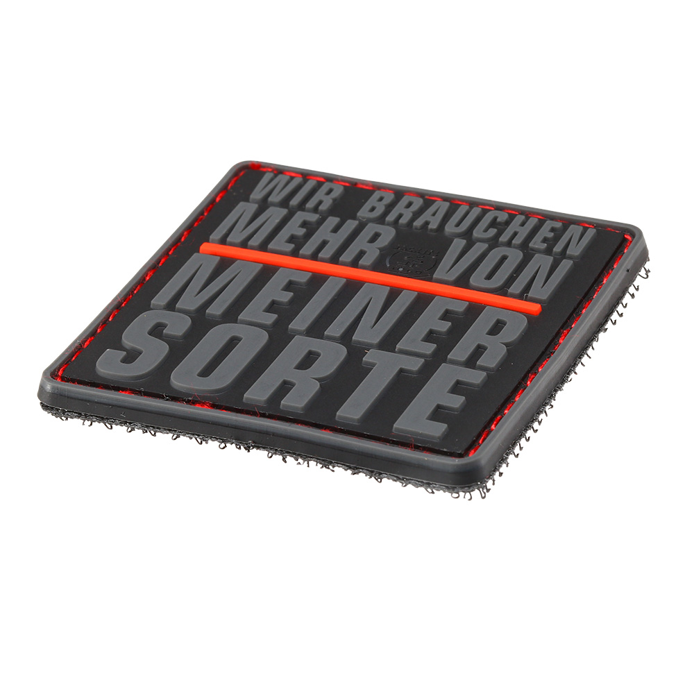 JTG 3D Rubber Patch mit Klettflche Wir brauchen mehr von meiner Sorte schwarz/rot Bild 1