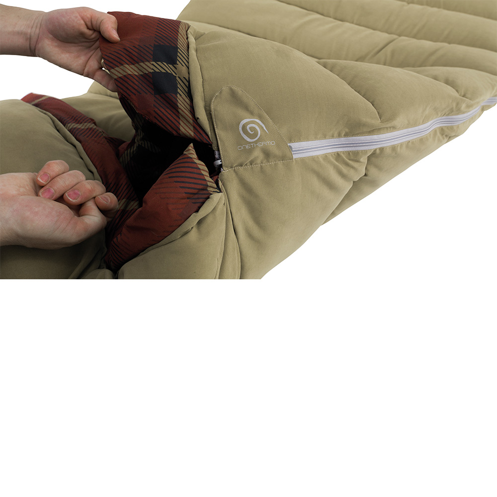 Robens Deckenschlafsack Basecamp khaki bis zu 195 cm Körpergröße Bild 1