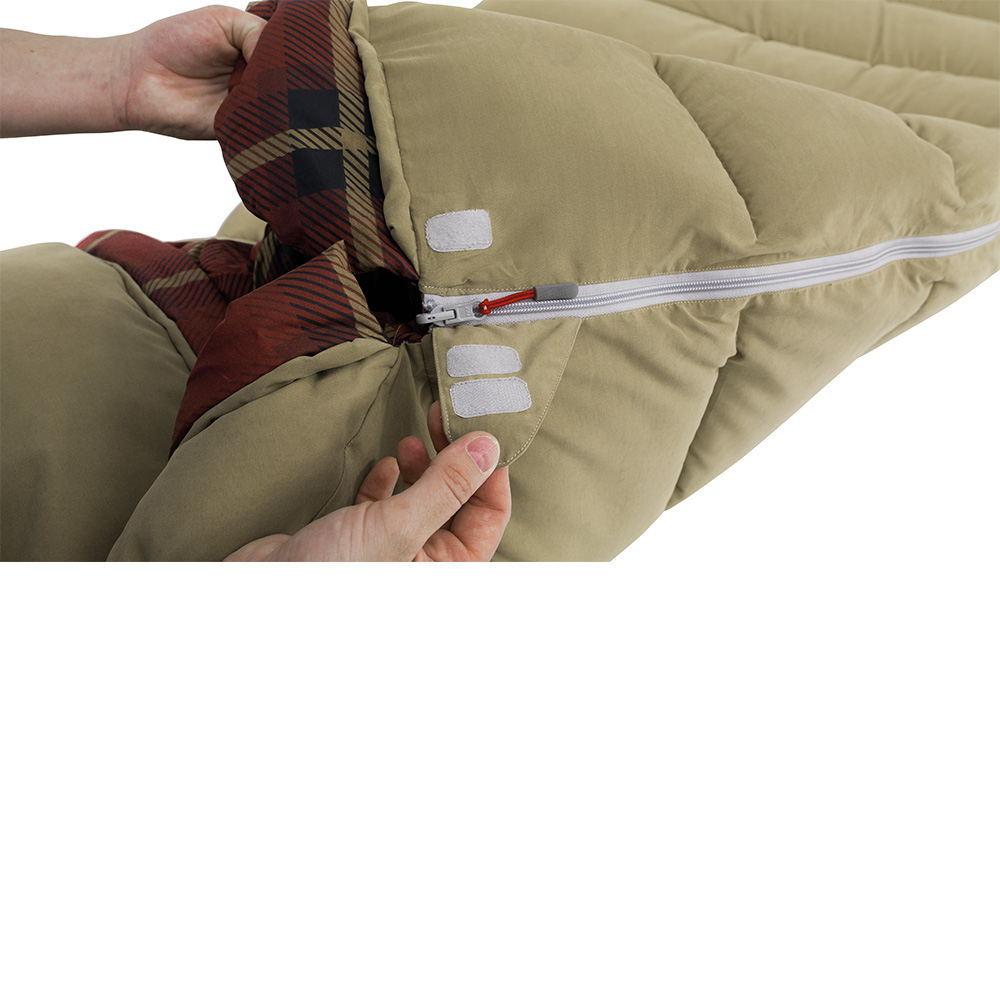Robens Deckenschlafsack Basecamp khaki bis zu 195 cm Körpergröße Bild 1