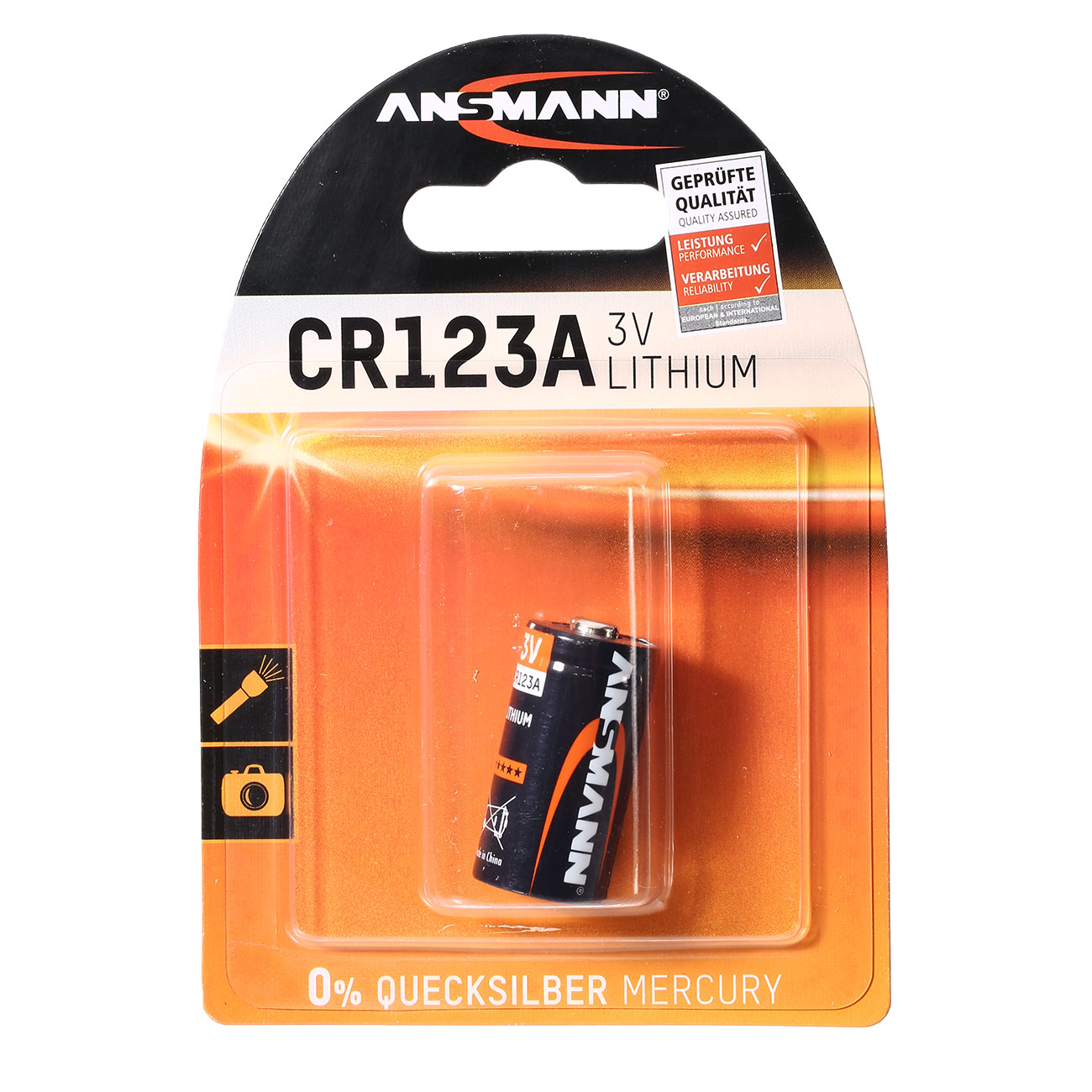 Ansmann Lithium Batterie CR123A 3V - 1er Blister