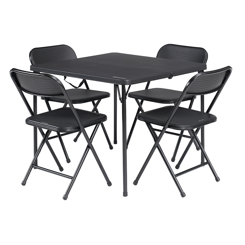 Outwell Picknicktisch-Set Corda 86 x 86 cm klappbar grau inkl. 4 Stühle