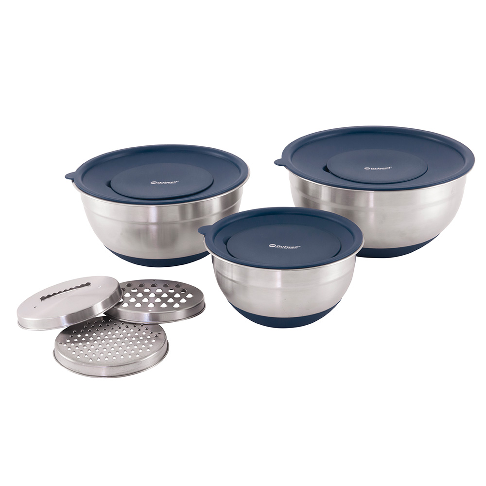 Outwell Schssel-Set Chef mit Deckel und Reiben Edelstahl Bild 1