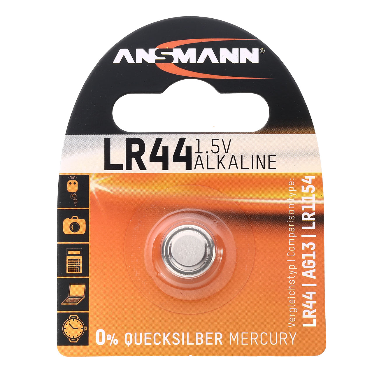 Ansmann Alkaline Batterie LR44 / AG13 1,5V - 1er Blister