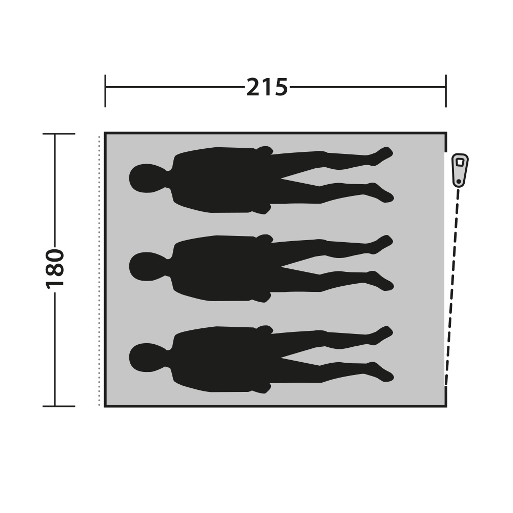 Outwell Innenzelt L freistehend blau fr 3 Personen Bild 1