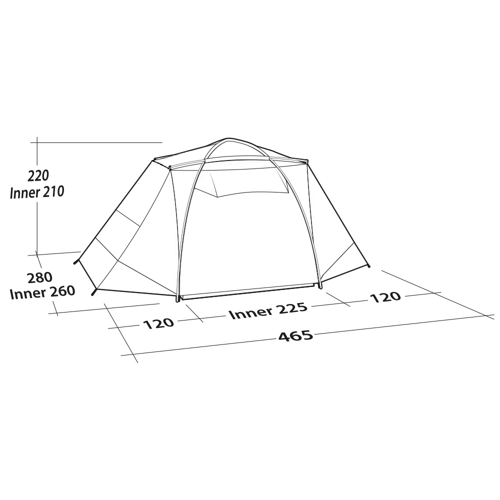 Robens Kuppelzelt Cobra Stone fr 5 Personen sand/oliv Bild 1