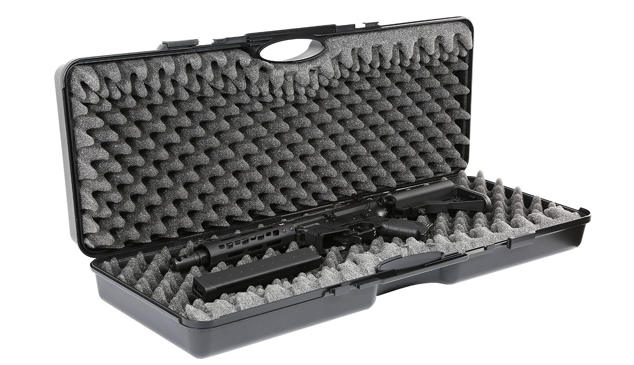 Nuprol Essentials Medium Hard Case Waffenkoffer 88 x 34 x 13,5 cm Waben-Schaumstoff schwarz Bild 4