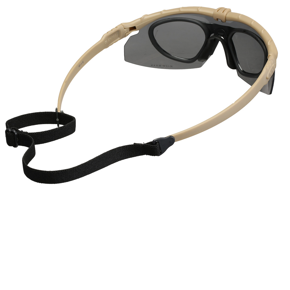 Nuprol Battle Pro Protective Airsoft Schutzbrille inkl. Brillentrgereinsatz tan / rauch Bild 1