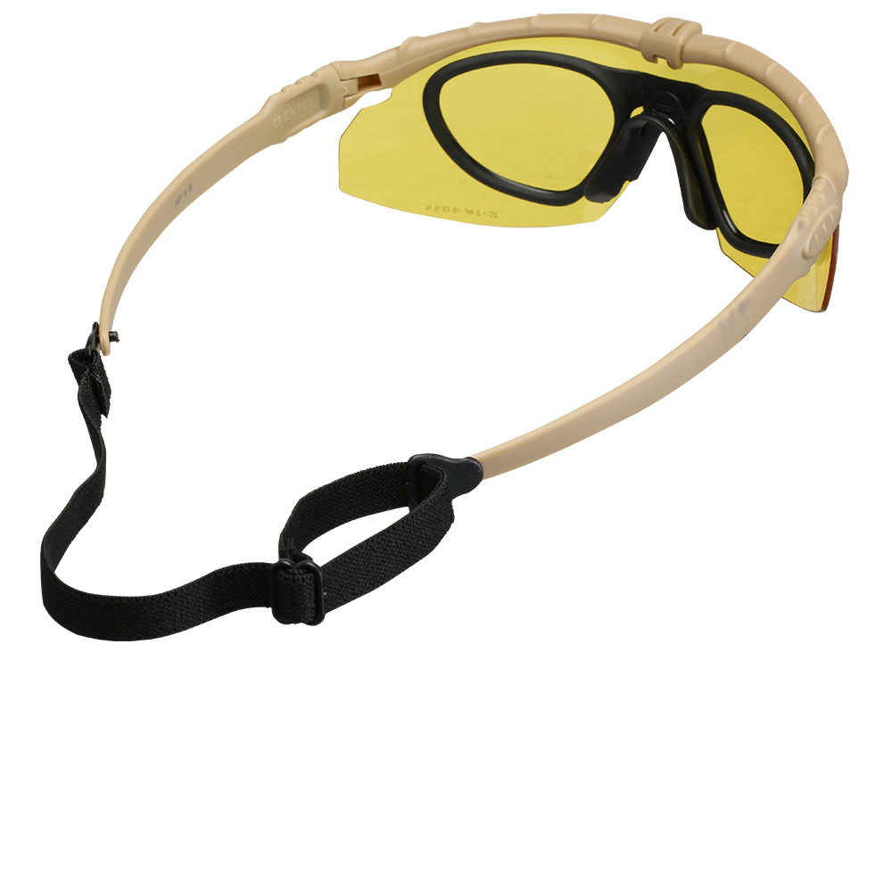 Nuprol Battle Pro Protective Airsoft Schutzbrille inkl. Brillentrgereinsatz tan / gelb Bild 1